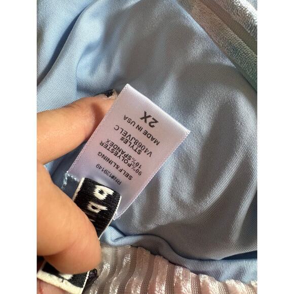 Dippin Daisy’s swimwear velvet tie dye knotted triangle bikini size 2x - Picture 9 of 10